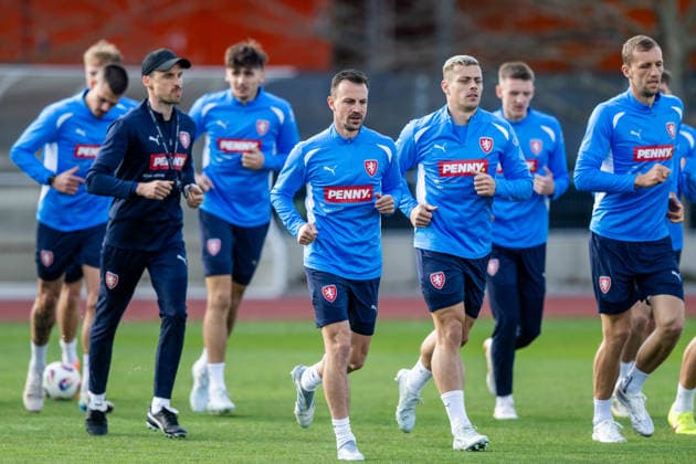Football, World Cup qualifiers, Czech Republic national team, Training