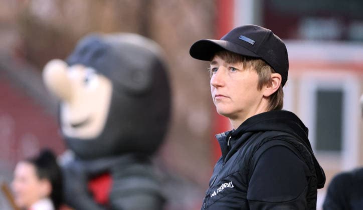 Coach Ailien Poese Portrait Portrait Single image close up Action Upper body Sport Football Soccer Women Women Bundesliga 21 Matchday Season 2025 2026 23 03 2026 1 FC Union Berlin vs SV Werder Bremen DFL regulations prohibit any use of photographs as image sequences and or quasi video