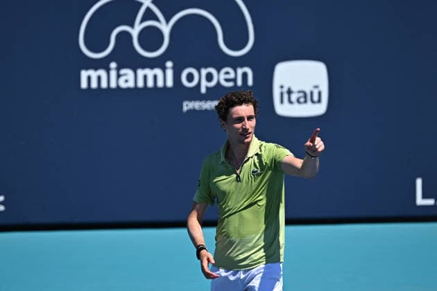 Itau Miami Tennis Open - Ugo Humbert Ugo Humbert (FRA) during his third round match at the Itau Miami Open in Miami , USA, on March 23, 2026. Photo by Corinne Dubreuil ABACAPRESS.COM Miami United States  Copyright: xDubreuilxCorinne ABACAx