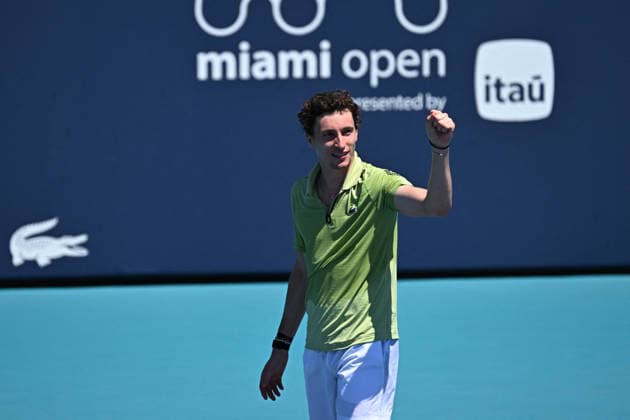 Itau Miami Tennis Open - Ugo Humbert Ugo Humbert (FRA) during his third round match at the Itau Miami Open in Miami , USA, on March 23, 2026. Photo by Corinne Dubreuil ABACAPRESS.COM Miami United States  Copyright: xDubreuilxCorinne ABACAx