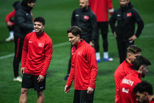 Turkish National Football Team training session ISTANBUL, TURKIYE - MARCH 23: Turkish National Football Team player Kenan Yildiz attends the training session, under the lead of head coach Vincenzo Montella, ahead of the 2026 FIFA World Cup, WM, Weltmeisterschaft, Fussball European Qualifiers play-off semifinal match against Romania at Hasan Dogan National Teams Camp and Training Facilities in Istanbul, Turkiye on March 23, 2026. Hakan Akgun Anadolu Istanbul Turkey. Editorial use only. Please get in touch for any other usage.  Copyright: x2026xAnadoluxHakanxAkgunx