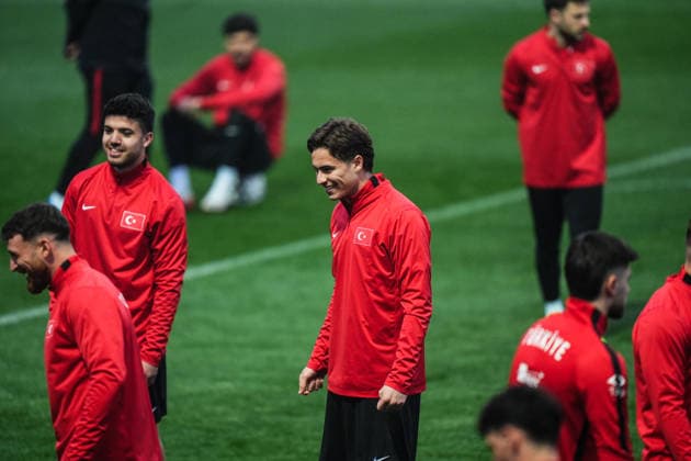 Turkish National Football Team training session ISTANBUL, TURKIYE - MARCH 23: Turkish National Football Team player Kenan Yildiz attends the training session, under the lead of head coach Vincenzo Montella, ahead of the 2026 FIFA World Cup, WM, Weltmeisterschaft, Fussball European Qualifiers play-off semifinal match against Romania at Hasan Dogan National Teams Camp and Training Facilities in Istanbul, Turkiye on March 23, 2026. Hakan Akgun Anadolu Istanbul Turkey. Editorial use only. Please get in touch for any other usage.  Copyright: x2026xAnadoluxHakanxAkgunx