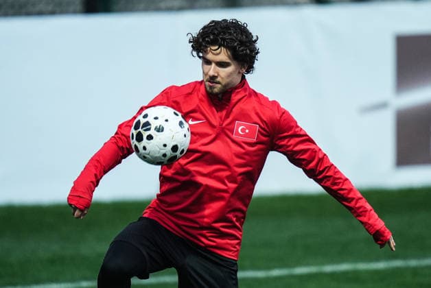 Turkish National Football Team training session ISTANBUL, TURKIYE - MARCH 23: Turkish National Football Team player Ferdi Kadioglu attends the training session, under the lead of head coach Vincenzo Montella, ahead of the 2026 FIFA World Cup, WM, Weltmeisterschaft, Fussball European Qualifiers play-off semifinal match against Romania at Hasan Dogan National Teams Camp and Training Facilities in Istanbul, Turkiye on March 23, 2026. Hakan Akgun Anadolu Istanbul Turkey. Editorial use only. Please get in touch for any other usage.  Copyright: x2026xAnadoluxHakanxAkgunx