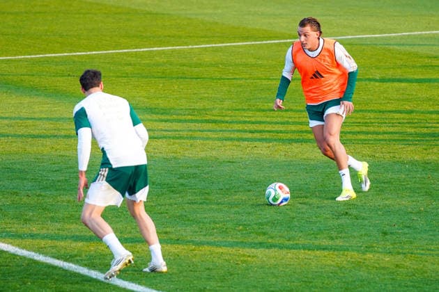 Mateo Retegui during the Italia team training at federal technical center of Coverciano, Florence, Italy - March 23, 2026. - Soccer  Copyright: xLaPressex