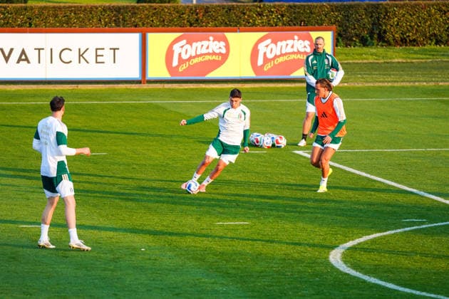 NicolÃ² Cambiaghi during the Italia team training at federal technical center of Coverciano, Florence, Italy - March 23, 2026. - Soccer  Copyright: xLaPressex