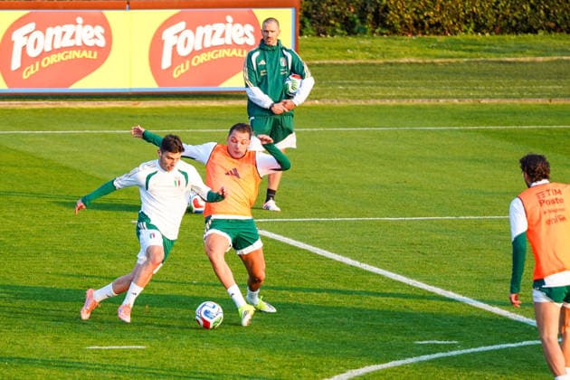 Football, World Cup qualifiers, Italy national team, Training