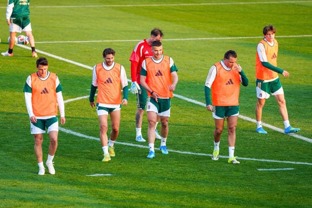 The Italy team during the Italia team training at federal technical center of Coverciano, Florence, Italy - March 23, 2026. - Soccer  Copyright: xLaPressex