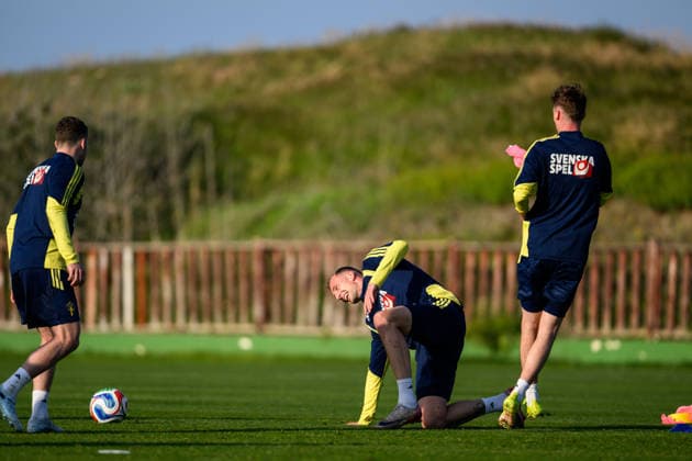 260323 Gustaf Nilsson of the Swedish national football team during a training session on March 23, 2026 in Valencia Photo Joel Marklund BILDBYRAN code JM JM0804 bbeng fotboll football soccer fotball vm kval fifa world cup qualifier qualifier träning practice training sverige sweden sverige a  Copyright: JOELxMARKLUND BB260323JM096