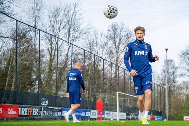 260323 David Moller Wolfe of the Norwegian national football team during a training session on March 23, 2026 in Wijdewormer Photo Vegard Grott BILDBYRAN kod VG VG0897 bbeng fotball football soccer fotboll norge norway trening träning training practice amsterdam  Copyright: VEGARDxGRoTT BB260323VG006