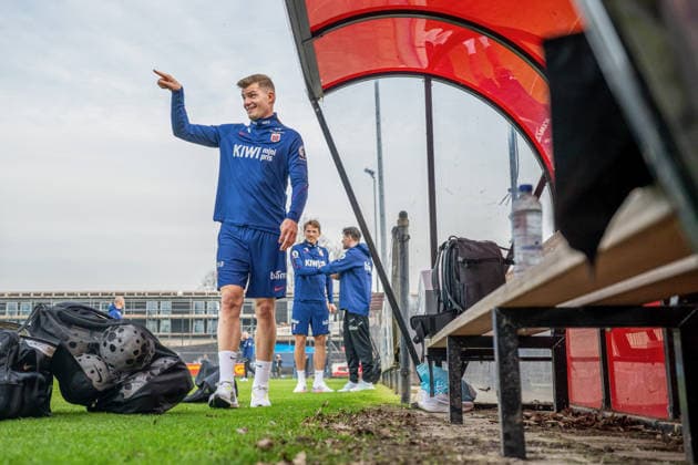 260323 Alexander Sorloth of the Norwegian national football team during a training session on March 23, 2026 in Wijdewormer Photo Vegard Grott BILDBYRAN kod VG VG0897 bbeng fotball football soccer fotboll norge norway trening träning training practice amsterdam  Copyright: VEGARDxGRoTT BB260323VG015