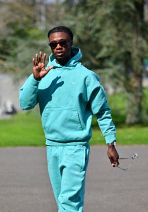Eduardo Camavinga - Les joueurs de l équipe de France de football arrivent au Centre national de football de Clairefontaine-en-Yveline, France, le 23 mars 2026. Les vice-champions du monde se rendront cette semaine aux Etats-Unis, dans la banlieue de Boston, pour y disputer deux matchs amicaux en préparation de la Coupe du monde 2026. D’abord contre le Brésil jeudi (21h) puis la Colombie dimanche (21h). Christian Liewig Bestimage French soccer team during the Arrival of French team at INF Clairefontaine on March 23, 2026 in Clairefontaine, France. Clairefontaine-en-Yveline France  Copyright: xChristianxLiewigx xBestimagexChristianxLiewigx xBestimagex
