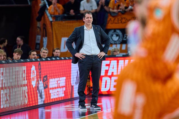 Ty Harrelson ratiopharm ulm, Head Coach GER, ratiopharm ulm vs Telekom Baskets Bonn, Basketball, 25 Matchday, EasyCredit BBL, Season 2025 2026, 23 03 2026 GER, ratiopharm ulm vs Telekom Baskets Bonn, Basketball, 25 Matchday, EasyCredit BBL, Season 2025 2026, 23 03 2026 New Ulm Copyright: xEibner-Pressefoto GeraldxOelze-dexStoppanyx EP_ODS