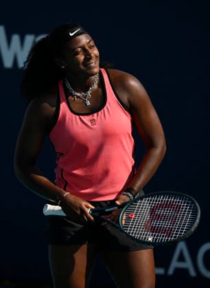 MIAMI GARDENS, FL - MARCH 23: Hailey Baptiste of the United States reacts after winning the point, against, Jelena Ostapenko of Latvia on Day 7 of the Miami Open Presented by Itau at Hard Rock Stadium on March 23, 2026 in Miami Gardens, Florida. (Photo by Michele Eve Sandberg Icon Sportswire) TENNIS: MAR 23 Miami Open EDITORIAL USE ONLY Icon26032328