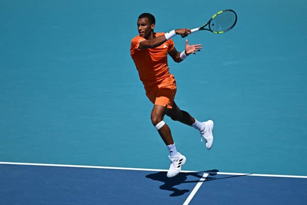 Itau Miami Tennis Open - Felix Auger-Aliassime Felix Auger-Aliassime (CAN) during his third round match at the Itau Miami Tennis Open in Miami , USA, on March 23, 2026. Photo by Corinne Dubreuil ABACAPRESS.COM Miami United States  Copyright: xDubreuilxCorinne ABACAx