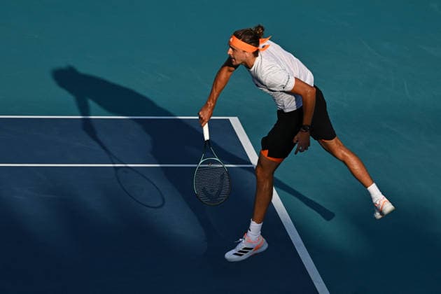 Itau Miami Tennis Open - Alexander Zverev Alexander Zverev (GER) during his third round match at the Itau Miami Tennis Open in Miami , USA, on March 23, 2026. Photo by Corinne Dubreuil ABACAPRESS.COM Miami United States  Copyright: xDubreuilxCorinne ABACAx