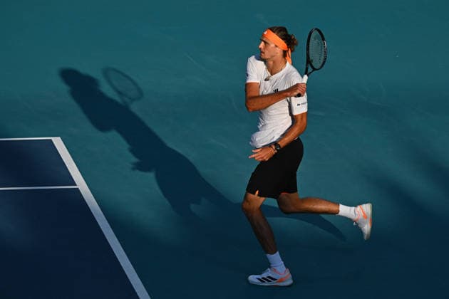 Itau Miami Tennis Open - Alexander Zverev Alexander Zverev (GER) during his third round match at the Itau Miami Tennis Open in Miami , USA, on March 23, 2026. Photo by Corinne Dubreuil ABACAPRESS.COM Miami United States  Copyright: xDubreuilxCorinne ABACAx