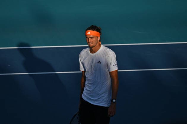 Itau Miami Tennis Open - Alexander Zverev Alexander Zverev (GER) during his third round match at the Itau Miami Tennis Open in Miami , USA, on March 23, 2026. Photo by Corinne Dubreuil ABACAPRESS.COM Miami United States  Copyright: xDubreuilxCorinne ABACAx