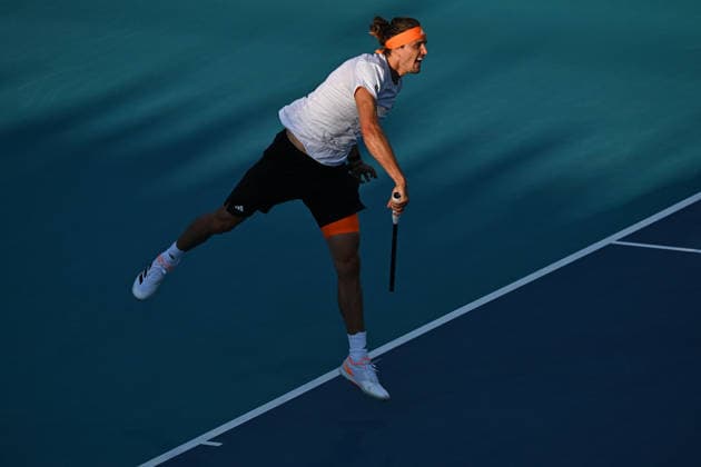 Itau Miami Tennis Open - Alexander Zverev Alexander Zverev (GER) during his third round match at the Itau Miami Tennis Open in Miami , USA, on March 23, 2026. Photo by Corinne Dubreuil ABACAPRESS.COM Miami United States  Copyright: xDubreuilxCorinne ABACAx