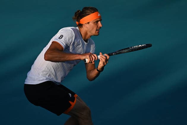 Itau Miami Tennis Open - Alexander Zverev Alexander Zverev (GER) during his third round match at the Itau Miami Tennis Open in Miami , USA, on March 23, 2026. Photo by Corinne Dubreuil ABACAPRESS.COM Miami United States  Copyright: xDubreuilxCorinne ABACAx