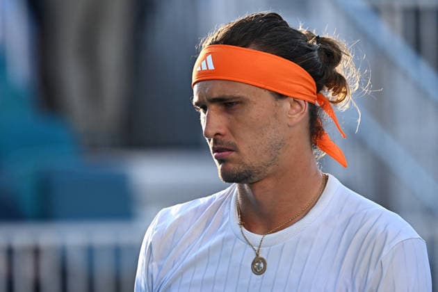 Itau Miami Tennis Open - Alexander Zverev Alexander Zverev (GER) during his third round match at the Itau Miami Tennis Open in Miami , USA, on March 23, 2026. Photo by Corinne Dubreuil ABACAPRESS.COM Miami United States  Copyright: xDubreuilxCorinne ABACAx