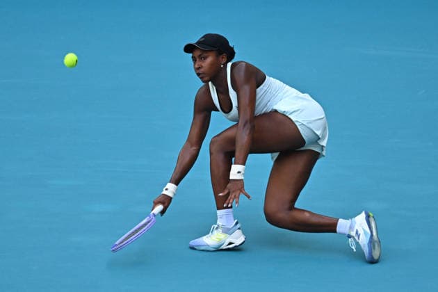 Itau Miami Tennis Open - Coco Gauff Coco Gauff (USA) during her third round match at the Itau Miami Tennis Open in Miami , USA, on March 23, 2026. Photo by Corinne Dubreuil ABACAPRESS.COM Miami United States  Copyright: xDubreuilxCorinne ABACAx