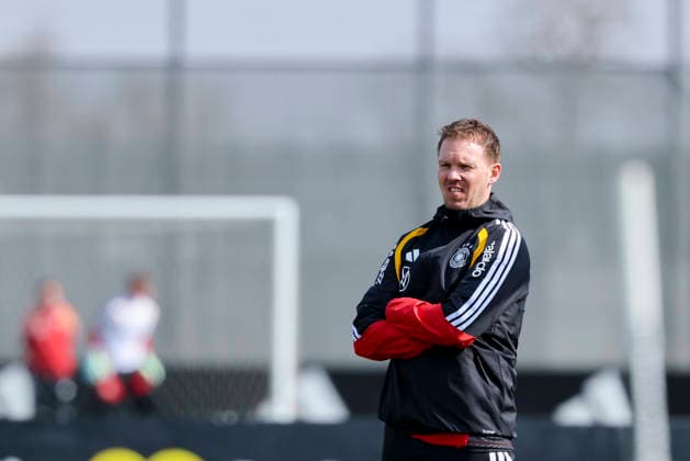 National coach Julian Nagelsmann Germany looks on, , Training of the German national soccer team, Home Ground on March 24, 2026 in Herzogenaurach, Germany Photo by Marco Steinbrenner DeFodi Images National coach Julian Nagelsmann Germany looks on, , Training of the German national soccer team, Home Ground, March 24, 2026 in Herzogenaurach, Germany Photo by Marco Steinbrenner DeFodi Images