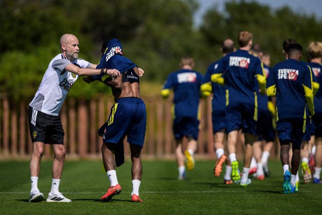 Football, World Cup qualifiers, Sweden national team, Training