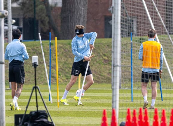 Soccer, Men, Season 2025 26, 2 Bundesliga, Hertha BSC, Training, Luca Schuler Hertha BSC blind, 24 03 2026, Copyright: xSebastianxRäppold MatthiasxKochx