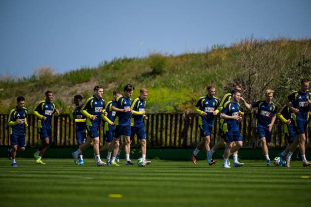 260324 Players of the Swedish national football team during a training session on March 24, 2026 in Valencia Photo Joel Marklund BILDBYRAN code JM JM0805 bbeng fotboll football soccer fotball vm kval fifa world cup qualifier qualifier träning practice training sverige sweden sverige a  Copyright: JOELxMARKLUND BB260324JM032