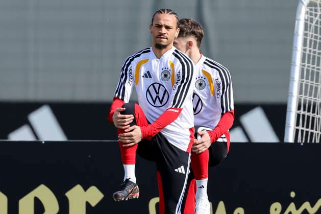 Leroy Sane Germany warms up, , Training of the German national soccer team, Home Ground on March 24, 2026 in Herzogenaurach, Germany Photo by Marco Steinbrenner DeFodi Images Leroy Sane Germany warms up, , Training of the German national soccer team, Home Ground, March 24, 2026 in Herzogenaurach, Germany Photo by Marco Steinbrenner DeFodi Images