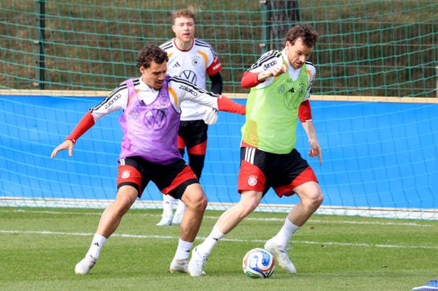 DEU, DFB U20 Nationalmannschaft, Training, 24 03 2026, Sportforum, Berlin, DEU, DFB U20 Nationalmannschaft, Training, im Bild Pascal Klemens Hertha BSC Berlin 41 DFL regulations prohibit any use of Photographs as image sequences and or quasi video nordphotoxGmbHx xEngler nph00076