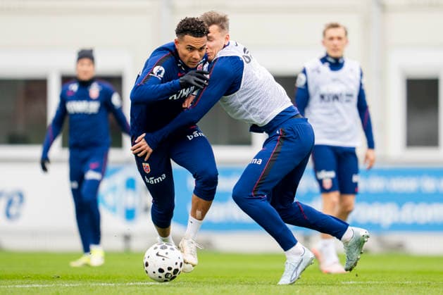 Training with the Norwegian men s national football team Amsterdam , Netherlands 20260324 Antonio Nusa and Odin Bjortuft during a training session with the Norwegian men s national football team at the AZ Alkmaar training Complex Photo Fredrik Varfjell NTB Amsterdam Netherlands EDITORIAL USE ONLY RESTRICTED USE FOR BETTING COMPANIES  Copyright: xFredrikxVarfjellx xNTBx