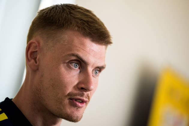 260324 Eric Smith of the Swedish national football team after a training session on March 24, 2026 in Valencia Photo Joel Marklund BILDBYRAN code JM JM0805 bbeng fotboll football soccer fotball vm kval fifa world cup qualifier qualifier träning practice training sverige sweden sverige a  Copyright: JOELxMARKLUND BB260324JM090