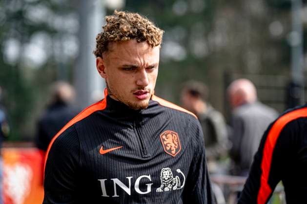 ZEIST Noa Lang of the Netherlands during the training of the Dutch national football team at the KNVB Campus in the run up to the World Cup friendly against Norway on March 24, 2026 in Zeist, the Netherlands Photo by Stefan Koops EYE4IMAGES DeFodi Images