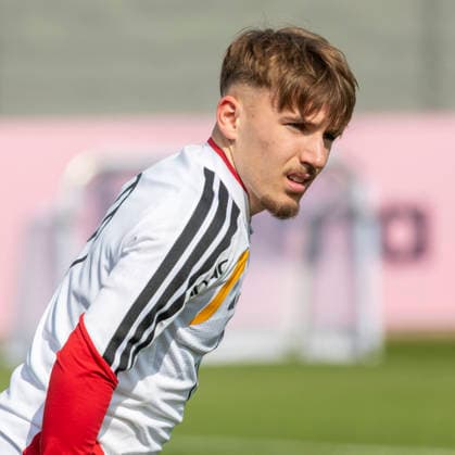 Report 24 03 2026 First training session for the mens national soccer team at adidas in Herzogenaurach ahead of the international matches against Switzerland and Ghana New to the national team Lennart Karl Herzogenaurach Bavaria Germany