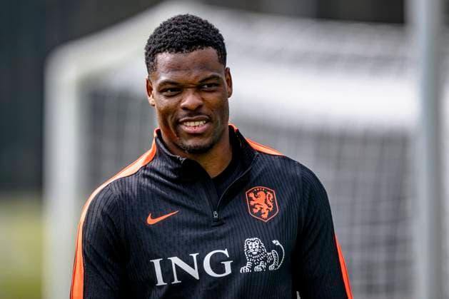 ZEIST Denzel Dumfries of the Netherlands during the training of the Dutch national football team at the KNVB Campus in the run up to the World Cup friendly against Norway on March 24, 2026 in Zeist, the Netherlands Photo by Stefan Koops EYE4IMAGES DeFodi Images