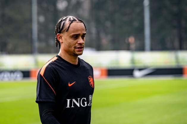 ZEIST Xavi Simons of the Netherlands during the training of the Dutch national football team at the KNVB Campus in the run up to the World Cup friendly against Norway on March 24, 2026 in Zeist, the Netherlands Photo by Stefan Koops EYE4IMAGES DeFodi Images