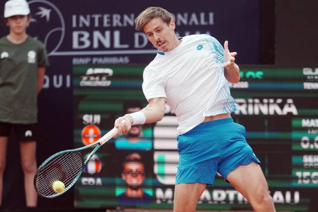 NAPOLI 24-03-2026 ATP, Tennis Herren CHALLENGER 125 -GUERRI NAPOLI TENNIS CUP 2026 Encounter Stan Wawrinnka , Matteo Martineau in the photo:Matteo Martineau, Tennis Club Napoli. Copyright: xFOTOAGENZIAx
