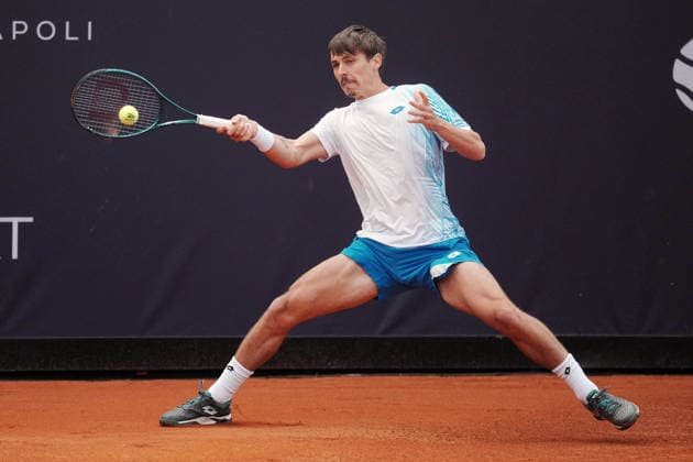 NAPOLI 24-03-2026 ATP, Tennis Herren CHALLENGER 125 -GUERRI NAPOLI TENNIS CUP 2026 Encounter Stan Wawrinnka , Matteo Martineau in the photo:Matteo Martineau, Tennis Club Napoli. Copyright: xFOTOAGENZIAx