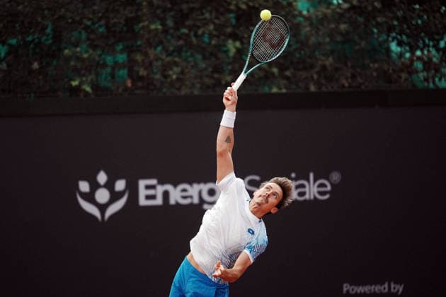 NAPOLI 24-03-2026 ATP, Tennis Herren CHALLENGER 125 -GUERRI NAPOLI TENNIS CUP 2026 Encounter Stan Wawrinnka , Matteo Martineau in the photo:Matteo Martineau, Tennis Club Napoli. Copyright: xFOTOAGENZIAx