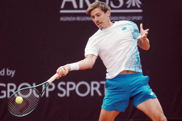 NAPOLI 24-03-2026 ATP, Tennis Herren CHALLENGER 125 -GUERRI NAPOLI TENNIS CUP 2026 Encounter Stan Wawrinnka , Matteo Martineau in the photo:Matteo Martineau, Tennis Club Napoli. Copyright: xFOTOAGENZIAx