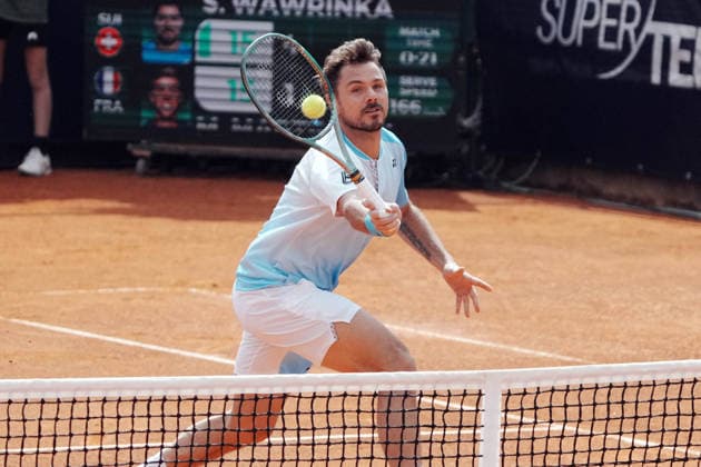 NAPOLI 24-03-2026 ATP, Tennis Herren CHALLENGER 125 -GUERRI NAPOLI TENNIS CUP 2026 Encounter Stan Wawrinnka , Matteo Martineau in photo:Stan Wawrinka, Tennis Club Napoli. Copyright: xFOTOAGENZIAx