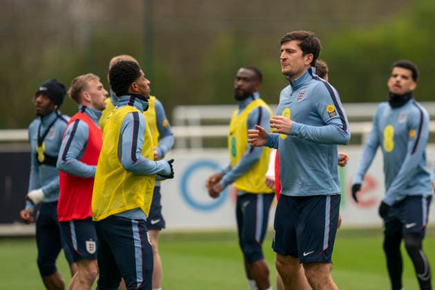 England Training & Media Marcus Rashford and Harry Maguire during the England training session at St. George s Park, Burton upon Trent, England on 24 March 2026 Credit: Alex Young Every Second Media Editorial use only. All images are copyright Every Second Media Limited. No images may be reproduced without prior permission. Copyright: xIMAGO EveryxSecondxMediax ESM-1876-0017 AlexxYoungx xEveryxSecondxMediax