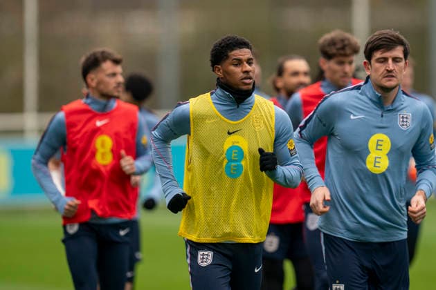 England Training & Media Marcus Rashford during the England training session at St. George s Park, Burton upon Trent, England on 24 March 2026 Credit: Alex Young Every Second Media Editorial use only. All images are copyright Every Second Media Limited. No images may be reproduced without prior permission. Copyright: xIMAGO EveryxSecondxMediax ESM-1876-0019 AlexxYoungx xEveryxSecondxMediax