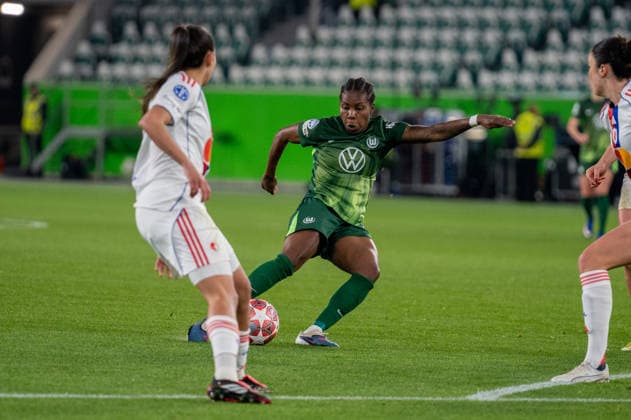 Germany, Football, UEFA, Womens Champions League, quarter-final, first leg 2025 2026 VfL Wolfsburg OL Lyonnes on 24 03 in Wolfsburg Volkswagen Arena Shot Goal 1 0 Lineth Beerensteyn VfL Wolfsburg 9 Copyright: xSvenxHeidmannx