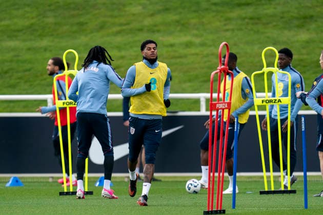 England Training & Media Marcus Rashford during the England training session at St. George s Park, Burton upon Trent, England on 24 March 2026 Credit: Alex Young Every Second Media Editorial use only. All images are copyright Every Second Media Limited. No images may be reproduced without prior permission. Copyright: xIMAGO EveryxSecondxMediax ESM-1876-0051 AlexxYoungx xEveryxSecondxMediax