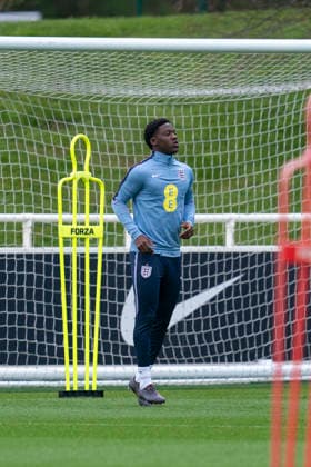 England Training & Media Kobbie Mainoo during the England training session at St. George s Park, Burton upon Trent, England on 24 March 2026 Credit: Alex Young Every Second Media Editorial use only. All images are copyright Every Second Media Limited. No images may be reproduced without prior permission. Copyright: xIMAGO EveryxSecondxMediax ESM-1876-0056 AlexxYoungx xEveryxSecondxMediax