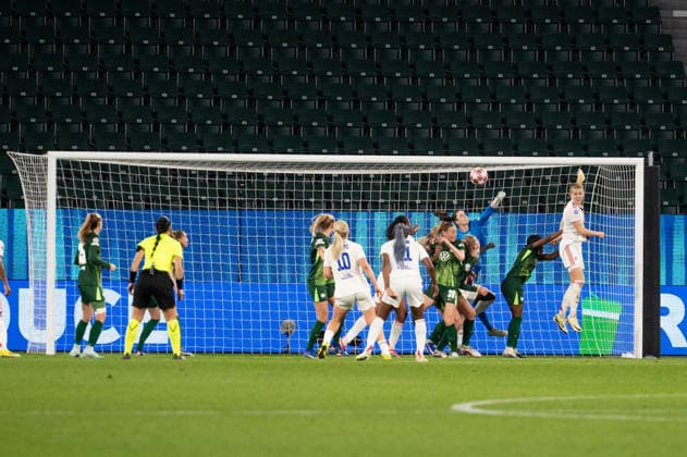 Germany, Football, UEFA, Womens Champions League, quarter-final, first leg 2025 2026 VfL Wolfsburg OL Lyonnes on 24 03 in Wolfsburg Volkswagen Arena Stina Johannes VfL Wolfsburg 1 Copyright: xSvenxHeidmannx