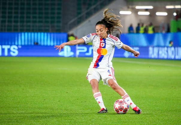 Germany Football UEFA Women™s Champions League 2025 2026, quarter-final VfL Wolfsburg vs OL Lyonnes Volkswagen Arena Wolfsburg Selma Bacha OL Lyonnes, 4 Wolfsburg Copyright: xAymanxAlahmedx
