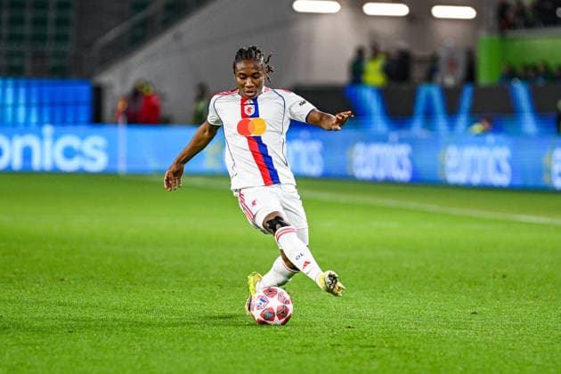 Soccer I Women I Season 2025 2026 I Champions League I Quarterfinals I VfL Wolfsburg OL Lyonnes I 24 03 2026 Melchie Dumornay 6, OL Lyonnes Crop, close-up, portrait, portrait, single photo, single image, body Wolfsburg Volkswagen Arena Niedersachsen Germany Copyright: xLobeca InesxHähnelx